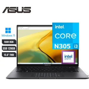 NOT. ASUS VIVOBOOK GO CI3 8GB RAM- 128GB SSD 15,6PULG WIND 11 – NEGRO -MP