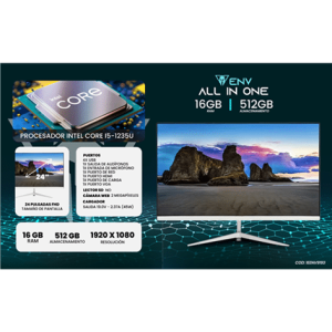 ALL IN ONE ENV CORE I5-1235U 16GB+512GB 23.8PULG  FHD BLANCO