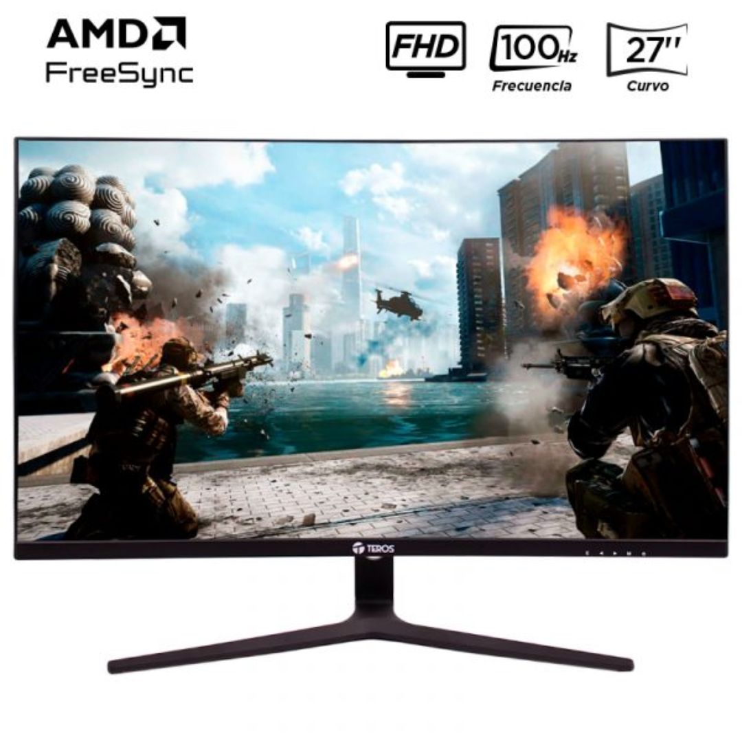 MONITOR TEROS TE-2731S 27PULG GAMMING 1920X1080 100HZ-1MS-VA-CURVO 5MS