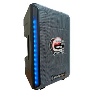 PARLANTE BAZZUKA ACTIVO B-415 0080 AMPLIFICADO 85.000W 15PULG /USB/FM/LUZ LED/ NEGRO+MICROFONO