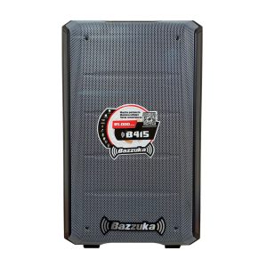 PARLANTE BAZZUKA ACTIVO B-415 0080 AMPLIFICADO 85.000W 15PULG /USB/FM/LUZ LED/ NEGRO+MICROFONO