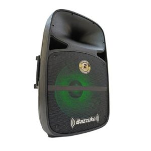 PARLANTE BAZZUKA ACTIVO A15MAX AMPLIFICADO 80.000W 15PULG /USB/FM/LUZ LED/ NEGRO+MICROFONO