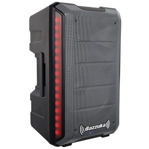 PARLANTE BAZZUKA ACTIVO B-415 0080 AMPLIFICADO 85.000W 15PULG /USB/FM/LUZ LED/ NEGRO+MICROFONO