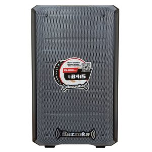 PARLANTE BAZZUKA ACTIVO B-415 0080 AMPLIFICADO 85.000W 15PULG /USB/FM/LUZ LED/ NEGRO+MICROFONO