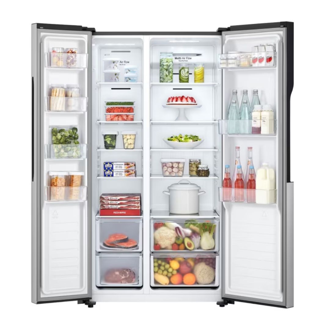 REFRIGERADORA LG GS51BPP SBS INVERTER 508LTS SIN DISPENSADOR SILVER (1)